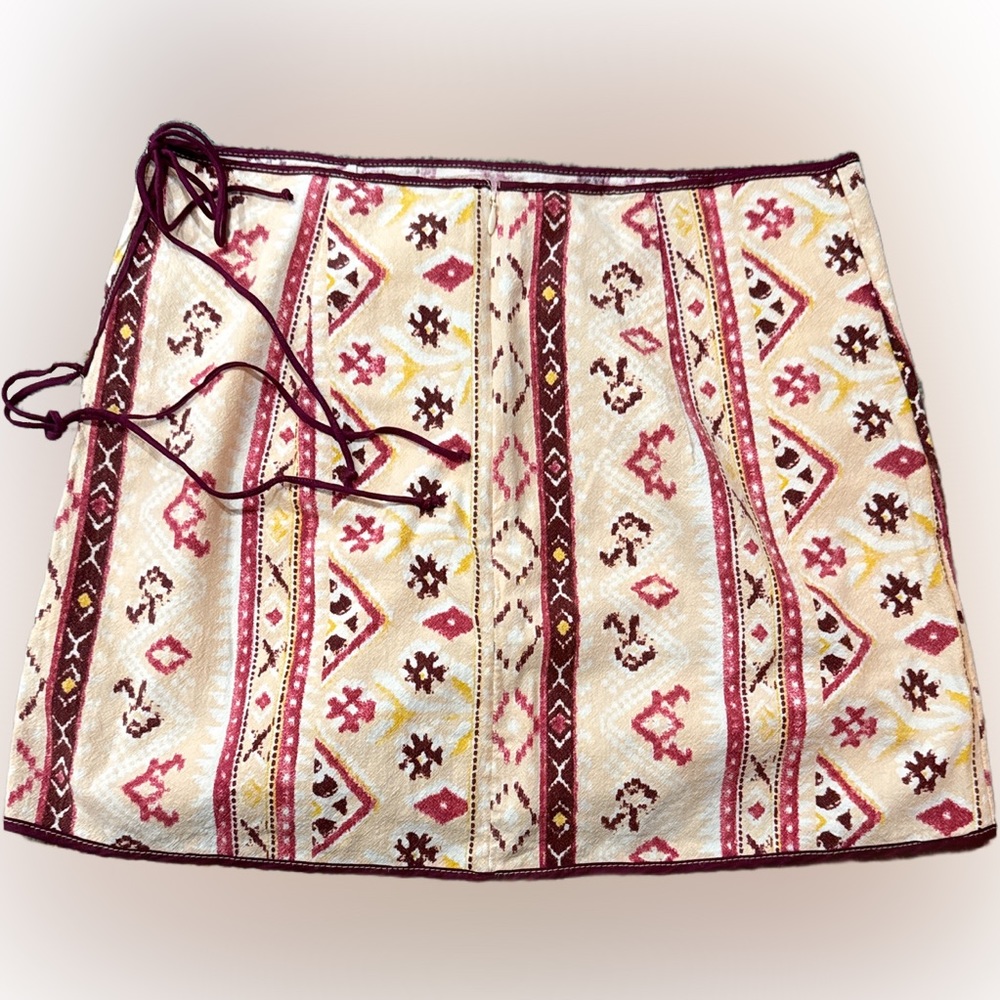🌺Free People Cleo Geometric-Print Wrap Miniskirt🌸🌺 - Picture 5 of 16